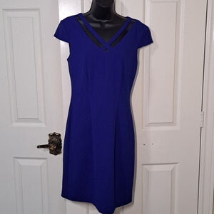 Connected Apparel Sleeveless Midi dress Size 4 Blue